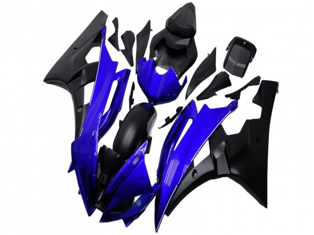 Carenado Moto Yamaha YZF R6 2006-2007 - Azul Negro Mate