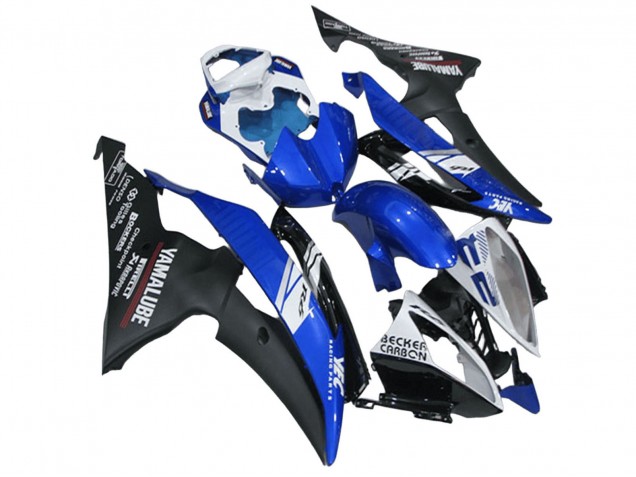 Carenados Moto Yamaha YZF R6 2008-2016 - Blanco Azul Negro Mate Yamalube