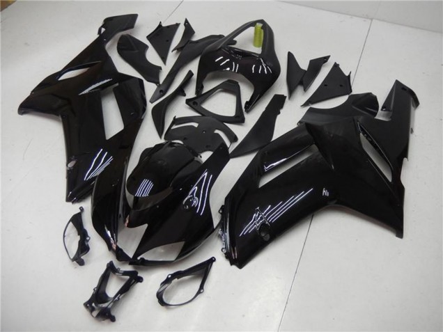 Carenado Moto ABS Kawasaki ZX6R 2007-2008 - Negro Brillante