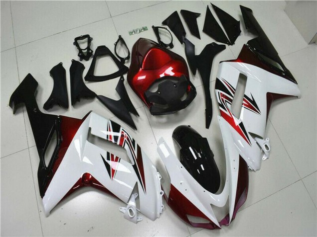 Carenados Moto Kawasaki ZX6R 2007-2008 - Blanco Negro Rojo