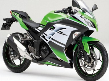 Carenados Moto Kawasaki Ninja 300 EX300R 2013-2017 - Verde Blanco Negro Raya