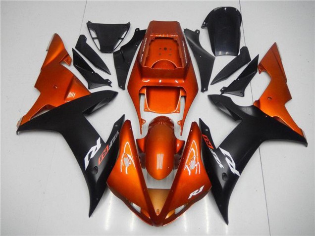 Carenados Moto Yamaha YZF R1 2002-2003 - Naranja Negro Mate