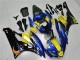 Carenados Moto Yamaha YZF R6 2006-2007 - Azul Amarillo Negro Brillante Tiburón