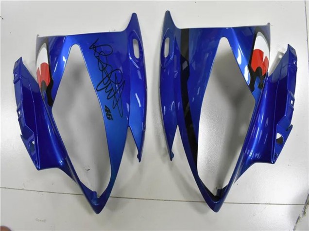 Carenados Moto Yamaha YZF R6 2006-2007 - Azul Amarillo Negro Brillante Tiburón