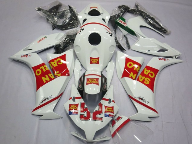 Carenados Moto Honda CBR1000RR 2012-2016 - Blanco Rojo Amarillo San Carlo
