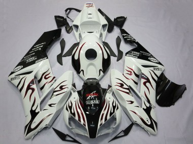 Carenados Moto Honda CBR1000RR 2004-2005 - Blanco Negro Brillante Rojo Llama
