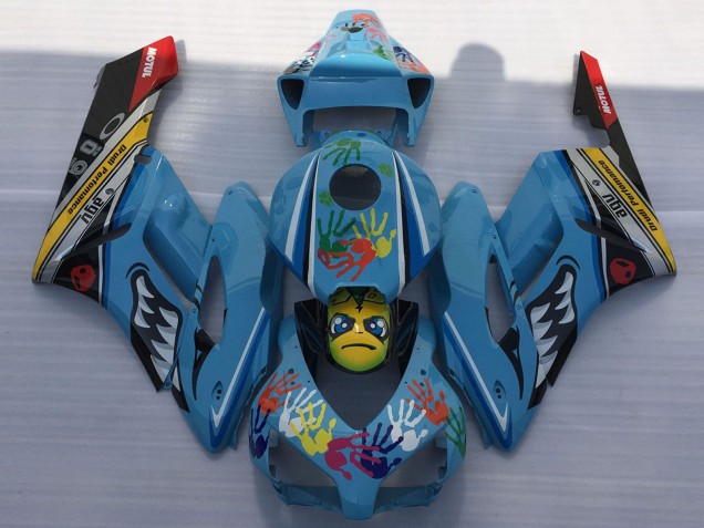Carenados Moto Honda CBR1000RR 2004-2005 - Azul Amarillo Negro Rojo Tiburón
