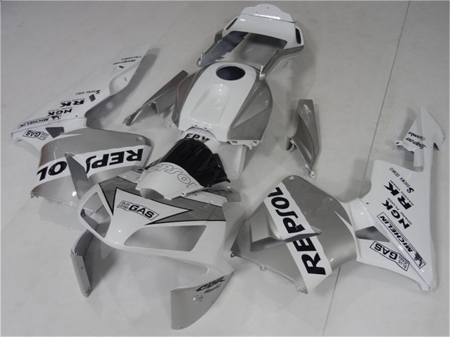 Carenado Moto Honda CBR600RR 2003-2004 - Blanco Plata Negro Repsol