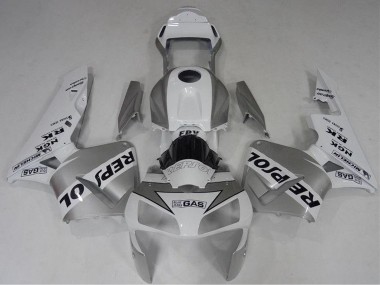 Carenado Moto Honda CBR600RR 2003-2004 - Blanco Plata Negro Repsol