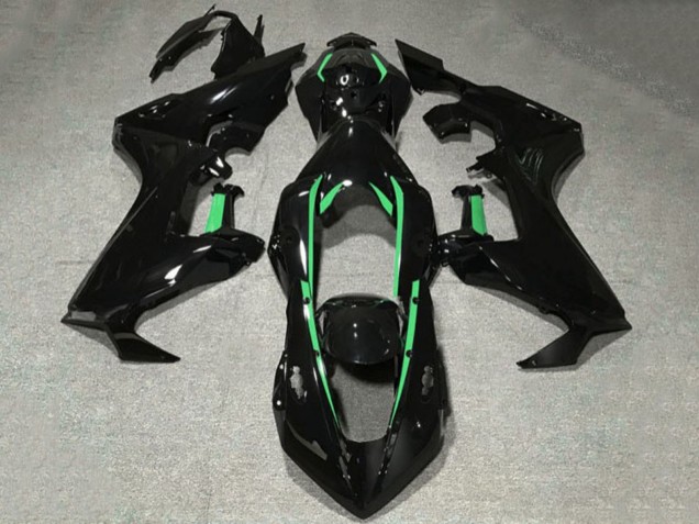 Carenados Moto Honda CBR1000RR 2017-2023 - Negro Brillante Verde Bosque Línea