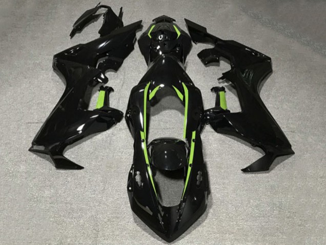 Carenados Moto Honda CBR1000RR 2017-2023 - Negro Brillante Verde Lima Línea