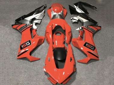 Carenados Moto Honda CBR1000RR 2017-2023 - Naranja Blanco Plata Negro Brillante DSI