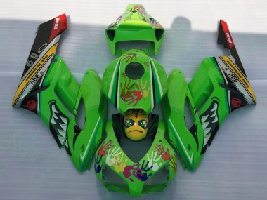 Carenados Moto Honda CBR1000RR 2004-2005 - Verde Amarillo Negro Rojo Tiburón