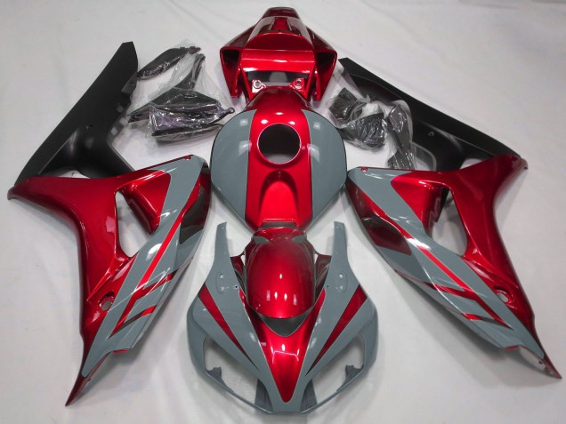 Carenados Moto Honda CBR1000RR 2006-2007 - Nardo Gris Rojo Negro Mate