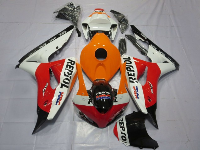Carenados Moto Honda CBR1000RR 2006-2007 - Naranja Blanco Rojo Negro Brillante Repsol HRC