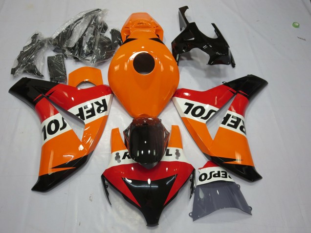 Carenado Moto Honda CBR1000RR 2008-2011 - Naranja Blanco Rojo Negro Brillante Repsol