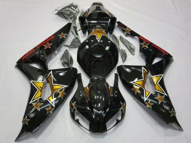 Carenados Moto Honda CBR1000RR 2006-2007 - Negro Brillante Estrella Energy Drink