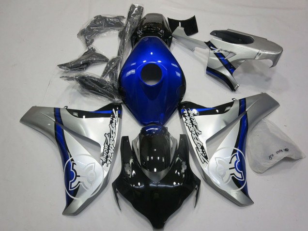 Carenados Moto Honda CBR1000RR 2008-2011 - Plata Azul Negro Brillante