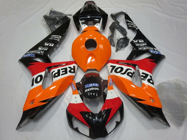 Carenados Moto Honda CBR1000RR 2006-2007 - Naranja Blanco Rojo Negro Brillante Repsol