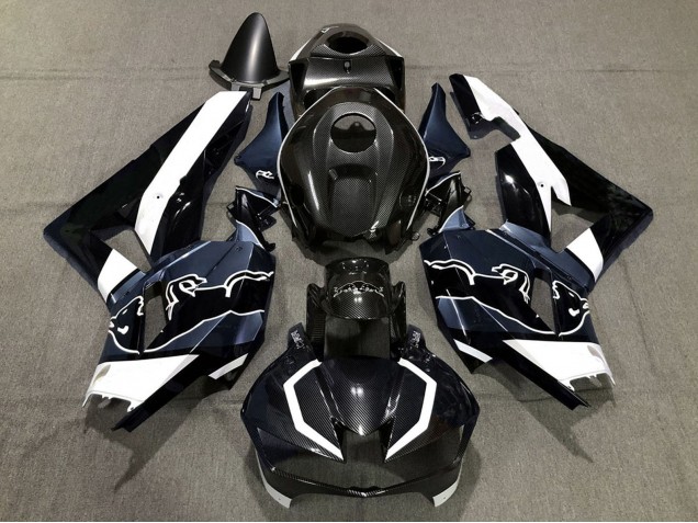 Carenados Moto Honda CBR600RR 2013-2023 - Negro FibraCarbono Blanco Azul Toro