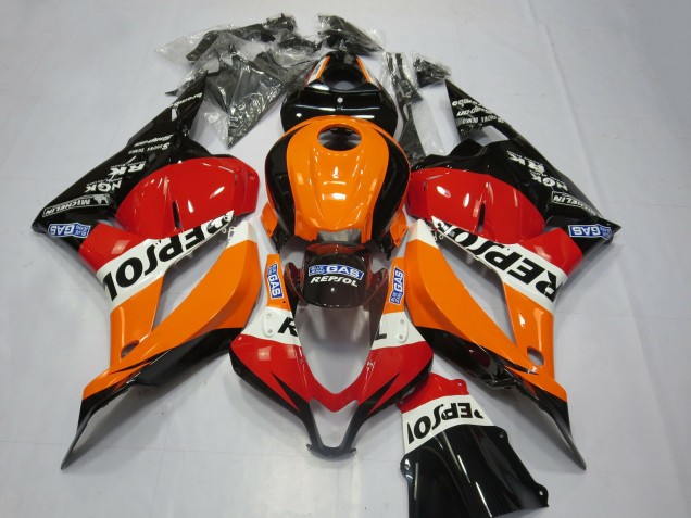 Kits Carenado Moto Honda CBR600RR 2009-2012 - Naranja Blanco Rojo Negro Brillante Repsol
