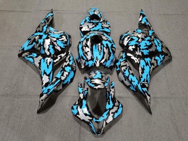 Carenados Moto Honda CBR600RR 2009-2012 - Azul Plata Camouflage