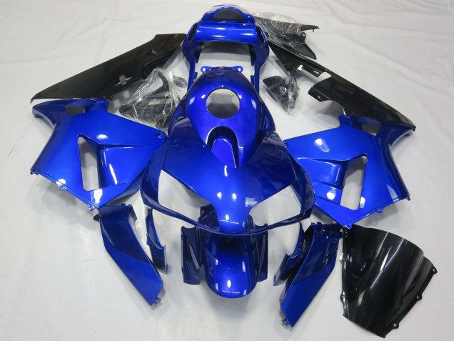 Carenado Moto Honda CBR600RR 2003-2004 - Azul Negro Brillante