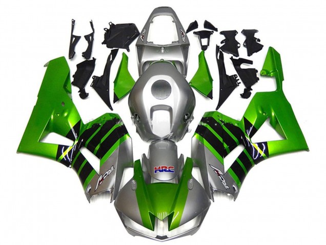 Carenados Moto Honda CBR600RR 2013-2023 - Plata Verde Negro Brillante HRC
