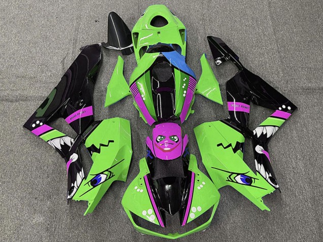 Carenados Moto Honda CBR600RR 2013-2023 - Verde Azul Púrpura Negro Brillante Tiburón