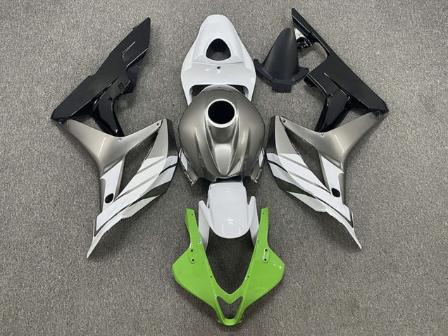 Carenados Moto Honda CBR600RR 2007-2008 - Plata Blanco Verde Negro Brillante