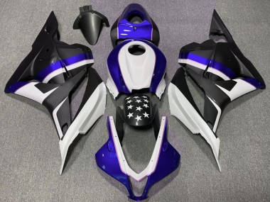 Carenados Moto Honda CBR600RR 2009-2012 - Azul Oscuro Negro Mate Estrella