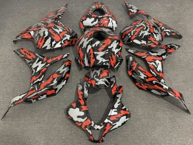 Carenados Moto Honda CBR600RR 2009-2012 - Rojo Gris Camouflage