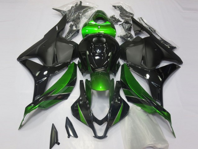 Carenados Moto Honda CBR600RR 2009-2012 - Verde Negro Brillante Negro Mate