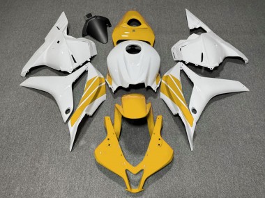 Carenados Moto Honda CBR600RR 2009-2012 - Blanco Amarillo Raya