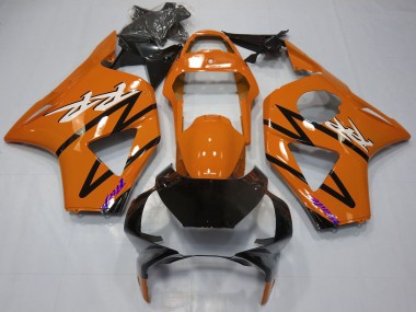 Carenados Moto Honda CBR954RR 2002-2003 - Naranja Oscuro Negro Brillante
