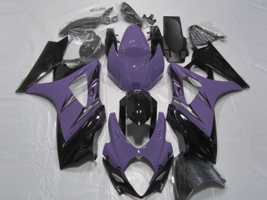 Carenados Moto Suzuki GSXR 1000 2007-2008 - Púrpura Oscuro Negro Brillante