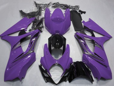 Carenados Moto Suzuki GSXR 1000 2007-2008 - Púrpura Negro Brillante OEM Estilo