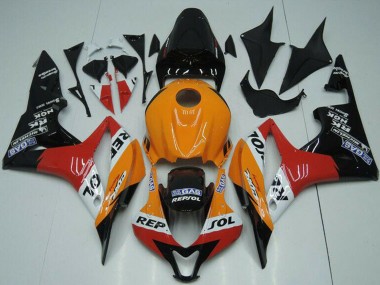 Carenado Moto Honda CBR600RR 2007-2008 - Naranja Blanco Rojo Negro Brillante Repsol