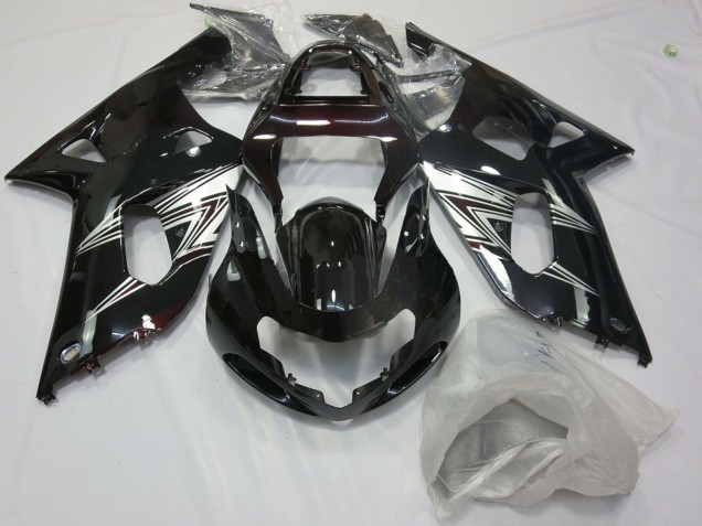 Carenados Moto Suzuki GSXR 600 / GSXR 750 2001-2003 - Negro Brillante Plata Blanco