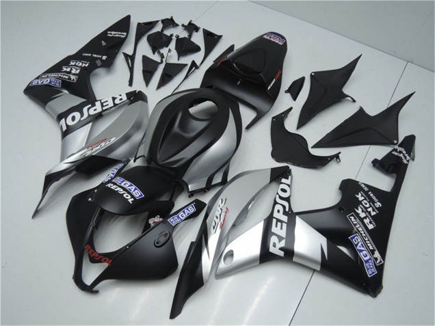 Carenados Moto Honda CBR600RR 2007-2008 - Negro Mate Plata Gris Repsol