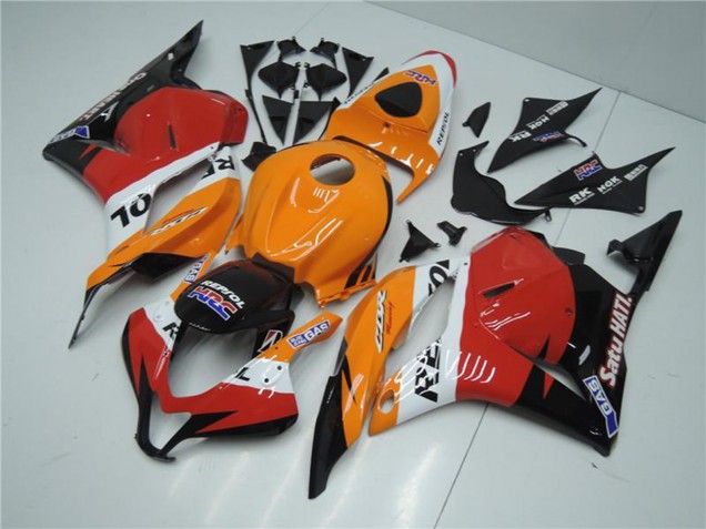 Kits Completo Carenado Moto Honda CBR600RR 2009-2012 - Naranja Blanco Rojo Negro Brillante Repsol