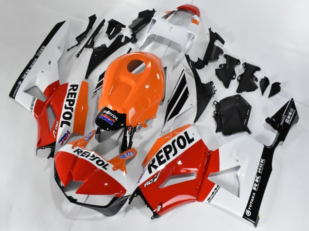 Carenado Moto Honda CBR600RR 2013-2023 - Naranja Blanco Rojo Negro Brillante Repsol