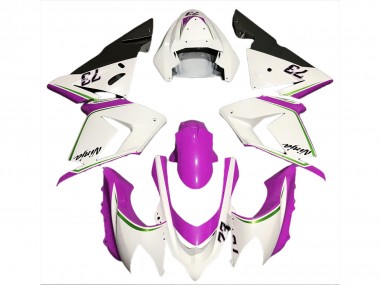 Carenados Moto Kawasaki ZX10R 2004-2005 - Blanco Brillante Rosa