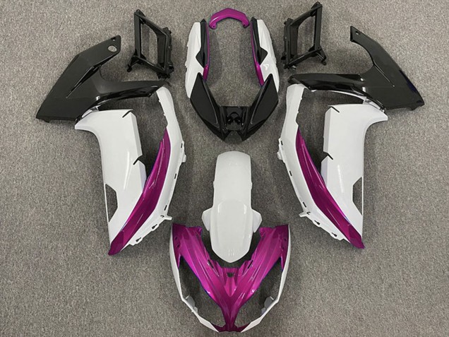 Carenados Moto Kawasaki Ninja 650R 2009-2011 - Blanco Magenta Negro Mate