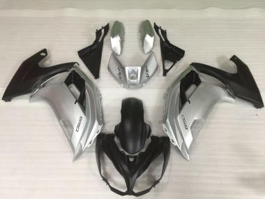 Carenados Moto Kawasaki Ninja 650R 2009-2011 - Plata Negro Mate