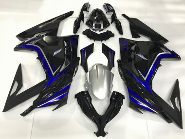 Carenados Moto Kawasaki Ninja 300 2013-2017 - Negro Brillante Azul