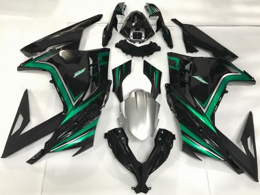 Carenados Moto Kawasaki Ninja 300 2013-2017 - Negro Brillante Verde Esmeralda