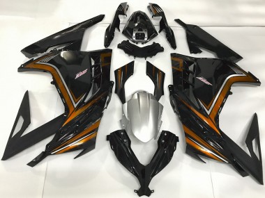 Carenados Moto Kawasaki Ninja 300 2013-2017 - Negro Brillante Naranja