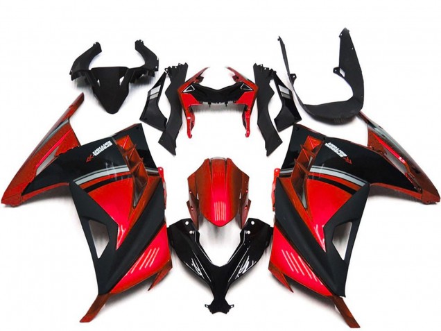 Carenados Moto Kawasaki Ninja 300 2013-2024 - Rojo Negro