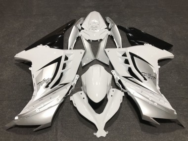 Carenados Moto Kawasaki Ninja 300 2013-2017 - Blanco Brillante Plata Negro